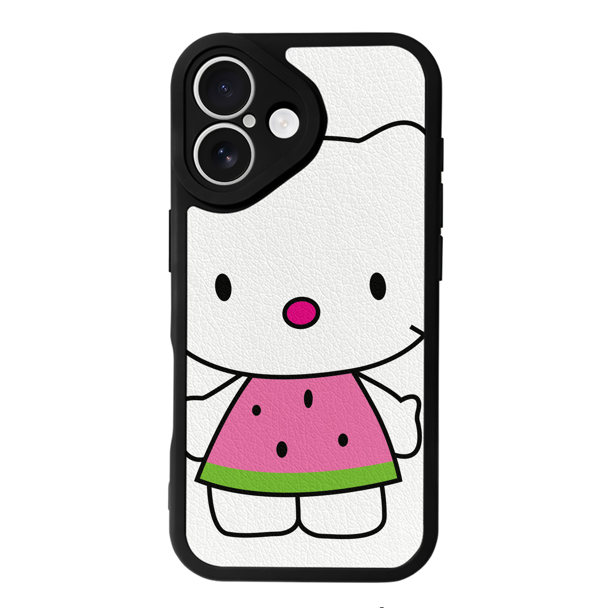 （画像用） Hello Kitty ハローキティ 【iPhone 16シリーズ対応】シリコンスマホケース（レザー調） 材質：シリコン